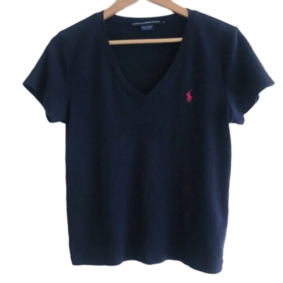 Ralph Lauren Tops - Vintage Ralph Lauren Navy Logo Tee Ralph Lauren Tops - Vintage Ralph Lauren Navy Logo Tee